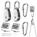 M20 Umlenkrollen 2er Set, 304 Edelstahl Umlenkrolle/Seilrolle für Seile &...