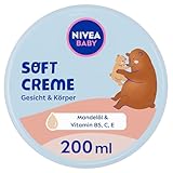 NIVEA BABY Soft Pflegecreme, vegane und hypoallergene Hautcreme schützt...