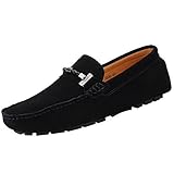 Jamron Herren Elegant Schnalle Halbschuhe Komfort Wildleder Fahrschuhe...