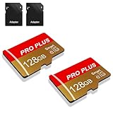 2 Pack Speicherkarte 128GB with Adapter, High Speed Memory Card, UHS-I C10...