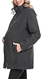 Be Mammy Damen Umstandsmantel Übergangsmantel BE20-174 (Graphite, 38)