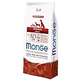 Monge Natural Superpremium Adult Lamb, Rice and Potatoes, Hundefutter für...