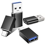 USB C Adapter 4 Stück, USB auf USB C 3.1 Adapter (2 Pack) & USB C auf USB...