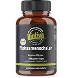 Flohsamenschalen Bio 150 Kapseln - 700mg hochdosiert mit 99% Reinheit - 90%...