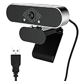 HD-Webcam für PC mit Mikrofon, 1080P/30fps, 90°-Ansicht, Computer-Kamera,...