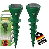 EdenGardens® 2er Pack 'MOLE Repeller' Maulwurf Vertreiber bestes Mittel...