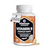 Vitamin B-Komplex extra hochdosiert, 120 vegane Tabletten für 4 Monate,...