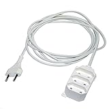 Verlängerungskabel Verlängerung 3-fach Strom-Kabel Euro-Stecker...