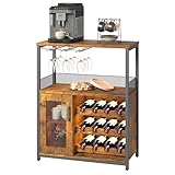 Garvee Weinschrank Weinregal Industrial Barschrank mit Verstellbarem...