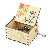 Handkurbel-Spieluhr aus Holz, Retro-Spieluhr, You Are My Sunshine-Musik,...