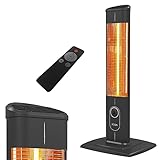 ICQN 2300 Watt Stand Heizstrahler | 4 Heizstufen mit Fernbedienung |...