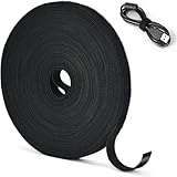 EJRUP 5m Klett Kabelbinder, 10 mm Breite,Frei Zuschneidbar Klettband...