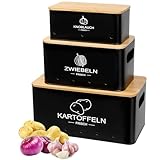 Avmvnvc Kartoffel Aufbewahrungsbox - 3er Set Kartoffel Zwiebel Knoblauch...