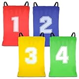 LPZMPZ Sackhüpfen Säcke Kindergeburtstag Set, 4 Hüpfsäcken, Outdoor...