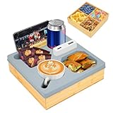 CXRYLZ-FUR Bambus Snackbox Mit Fächern, Couchbar Snackteller Silikon,...