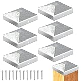 Sturiz 6 Stück Pfostenkappe 7x7cm Pfostenkappen Zaunpfosten Kappen...