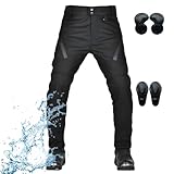 GEBIN Motorradhose Herren mit Protektoren, Wasserdicht und Atmungsaktiv...