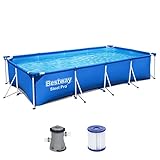 Bestway Steel Pro Frame Pool-Set mit Filterpumpe 400 x 211 x 81 cm , blau,...