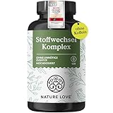 NATURE LOVE® Stoffwechsel Komplex – 120 Kapseln – Grünteeextrakt,...