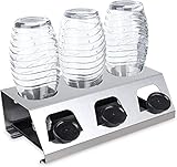 SODASWEET Flaschenhalter mit Abtropfwanne 3er Abtropfhalter mit...
