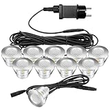 Auting Terrassen Einbaustrahler, 10er Set LED Bodeneinbaustrahler Warmweiß...