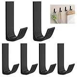 6 Stück Selbstklebend Aluminium Wandhaken, 6.2×2×1.7cm Hält Bis Zu...