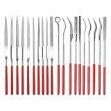 VIVIIHOO Diamant Nadelfeilen Set, 20 Mini Schlüsselfeilen mit Gummigriff...