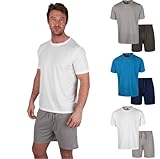 Light & Shade LSSET032 Herren T-Shirt mit Rundhalsausschnitt und kurzes...