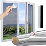 Linarun Spiegelfolie Fenster Sichtschutz Fensterfolie Blickdicht von Außen...