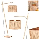 HOFSTEIN Stehleuchte Granja, Stehlampe aus Holz/Metall in Natur/Weiß im...