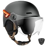 CASR Glow - LED-Helm für Fahrrad & Scooter - XL-Visier & abnehmbare...
