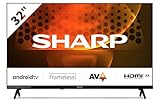 SHARP 32FH6EA HD Ready Frameless Android TV 80cm (32 Zoll), 3X HDMI, 2X...