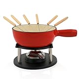 BBQ-Toro Gusseisen Fondue Set für 6 Personen | 2 Liter | Fondueset 9...