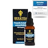 BEE&YOU Propolis Tinktur Tropfen, Extrakt wasserlöslich 10% (30 ml), ohne...