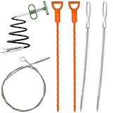 6-teiliges Rohrreinigungsset, Abflussreiniger Spirale und Haarentferner,...