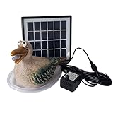 Solar-Wasserspeier Möwe für Teiche und Miniteiche - Keramik Tierfigur mit...