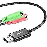 DuKabel Externe USB Soundkarte Adapter für Computer, Laptop und PS4, USB...