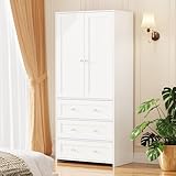VOWNER Kleiderschrank, 2 Schrank, Garderobenschrank mit viel Stauraum,...