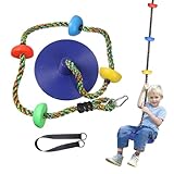 JurciCat Kletterseil Schaukel Outdoor Kinderschaukel Tellerschaukel Mit...