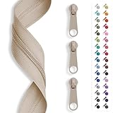 5m Reißverschluss endlos, Spirale 3mm + 15 Schieber/Zipper 32 Farben,...