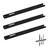 Relaxdays Magnetleiste 3er Set, je 30 cm lang, Stahl, Messerhalter für...