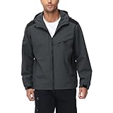 KUDORO Herren Leichte Jacke Langarm Übergangsjacke Bomberjacke Wasserdicht...