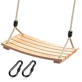 Holzschaukel Outdoor für Erwachsene Kinder, Schaukelsitz Holz mit...