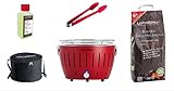 LotusGrill S Small Kompakt Starter-Set Feuerrot der raucharme...