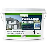 derendo Silikonharz Fassadenfarbe Grau ULTRA Wetterschutz Lichtgrau 1l...