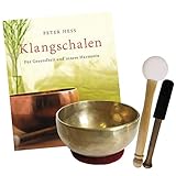 Therapie KLANGSCHALE 300-400g + BUCH Peter Hess 5-tlg Klangmassage SET....