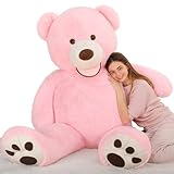 MaoGoLan Riesiger rosa Teddybär, 1,8 m, niedliches lächelndes Gesicht,...