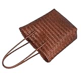 GALPADA Handgewebte Schultertasche aus Stroh Imitat Rattan Vintage Boho...