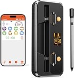 Fleischthermometer Kabellos, Apkezel Bluetooth Grillthermometer mit App,...