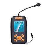 Kabelloser Hand Fischfinder, Tragbarer Wassertiefenmesser mit Klarem LCD...